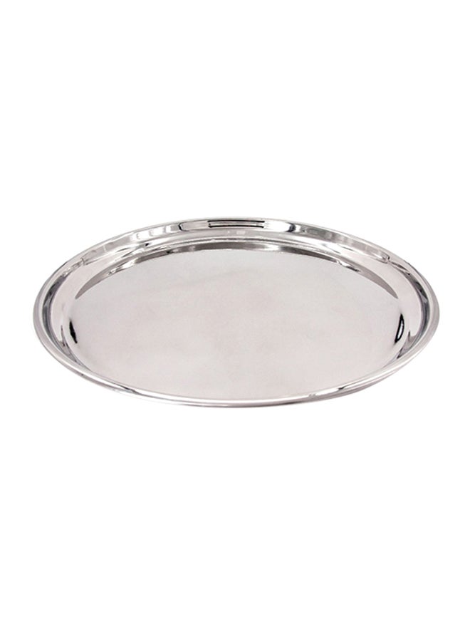 Round Serving Tray Silver 45centimeter
