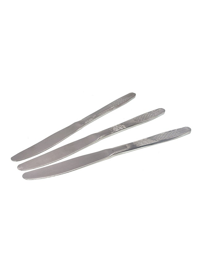 3-Piece Table Knife Silver 27x6x2centimeter - Image 2