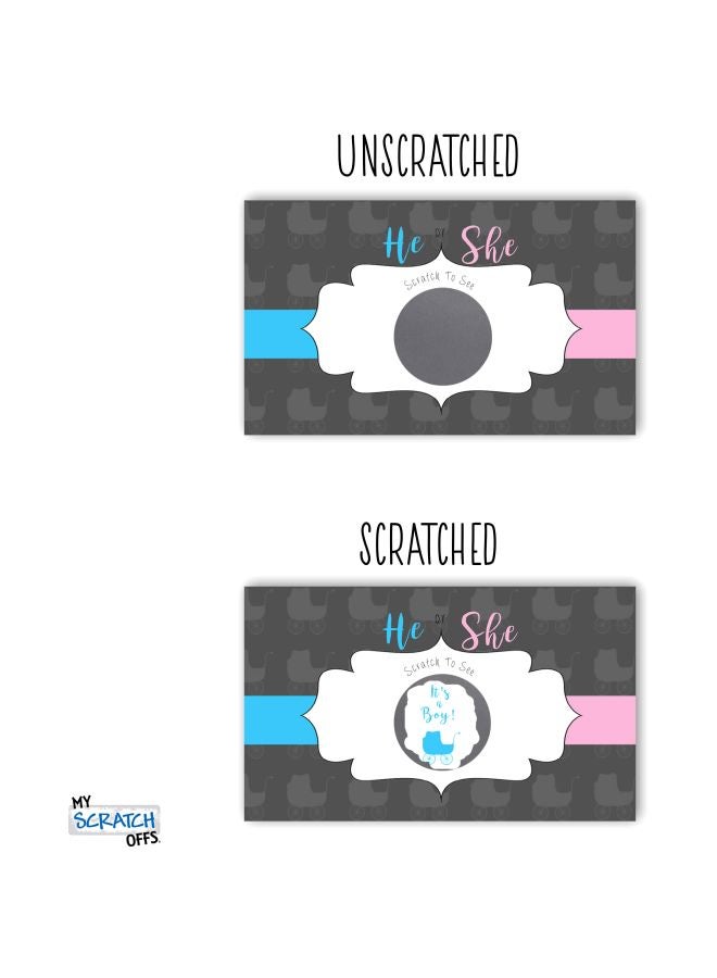 ماي سكراتس أوفز مجموعة بطاقات خدش لإعلان جنس الجنين من 25 قطعة 3.5بوصة - Image 2