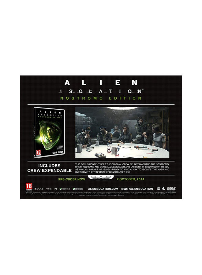 Sega - Alien: Isolation - Nostromo Edition - adventure - playstation_4_ps4 - Image 1