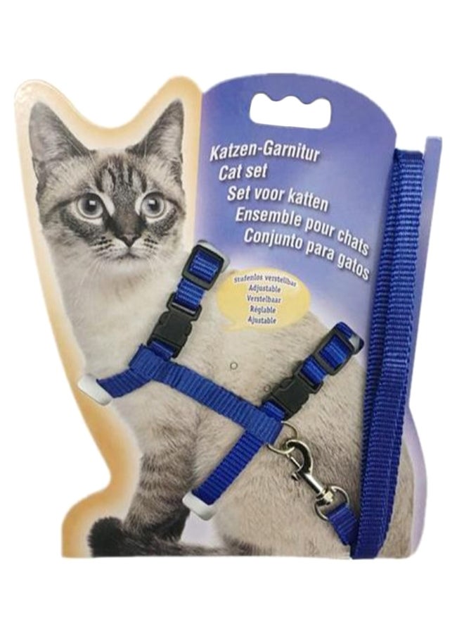 U-HOOME - Kitten Puppy Pet Leash I shape Belt Blue/Black - Image 1