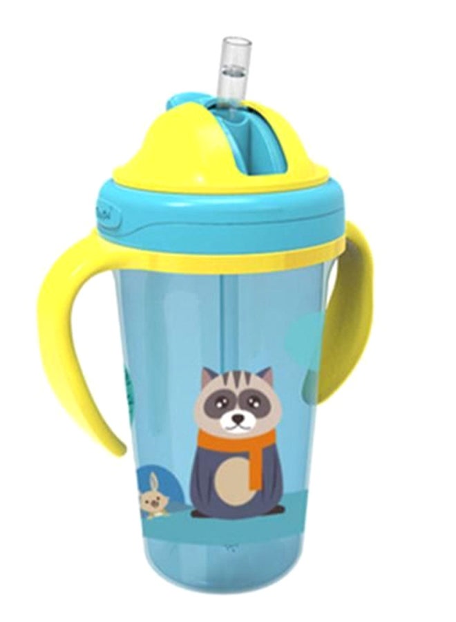 Generic - Cute Puppy Printed Drinking Water Bottle Blue/Yellow - Image 1