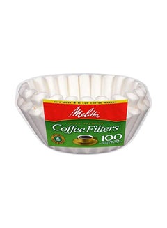 Melitta 100-Piece Basket Coffee Filters white 6x6x3inch  - Image 1