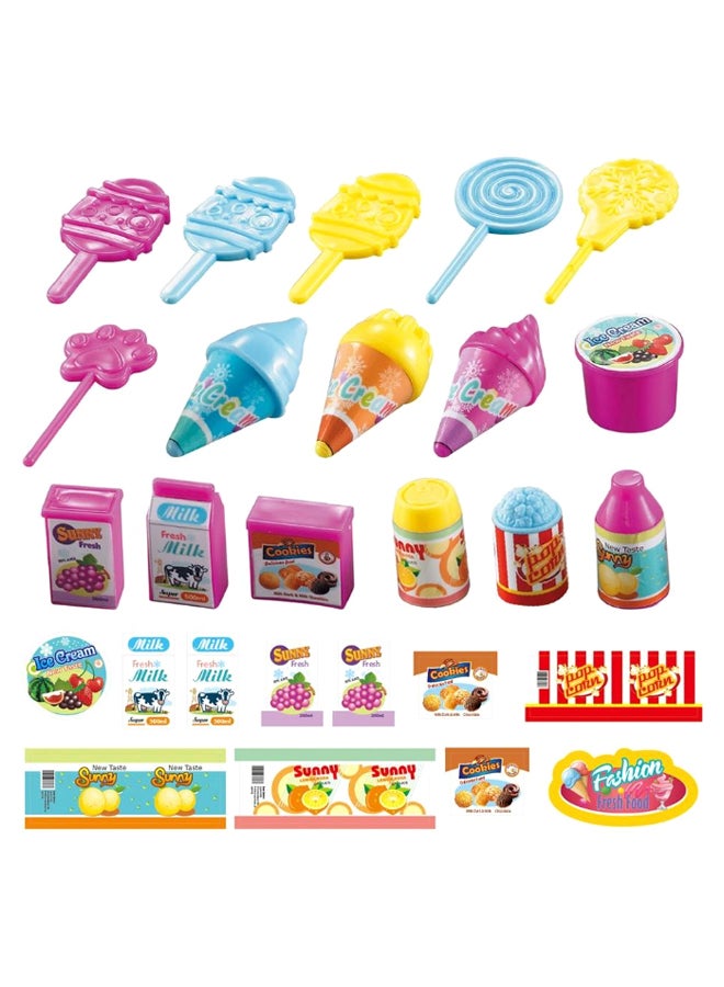 19-Piece Ice Cream Candy Trolley Playset - Image 2