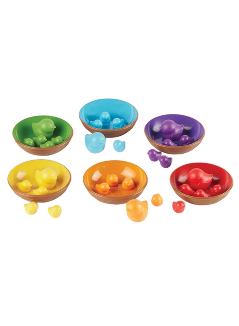 Learning Resources 36-Piece Bird Nest Sorting Set - Image 1