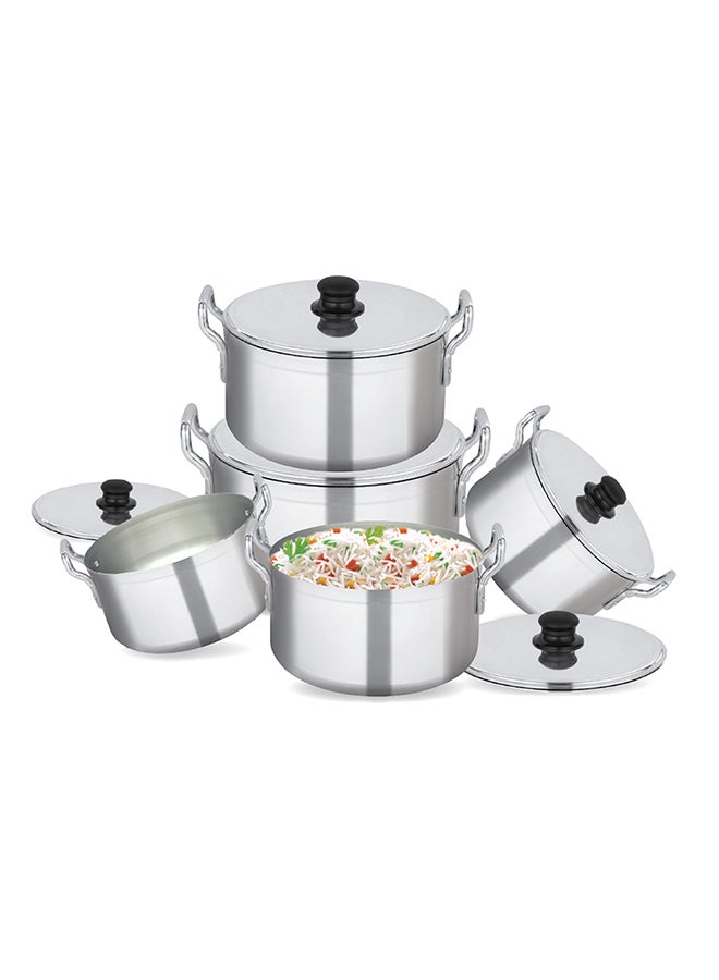 RK 5-Piece Cookware Set With Lid Silver 15centimeter - Image 2