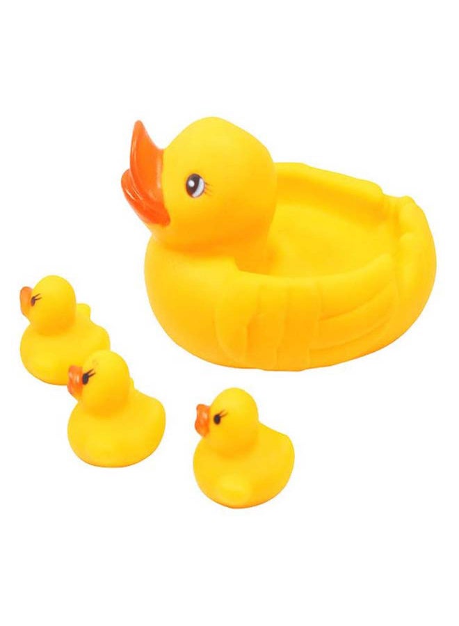 3-Piece Baby Duck Shape Bath Toy Set