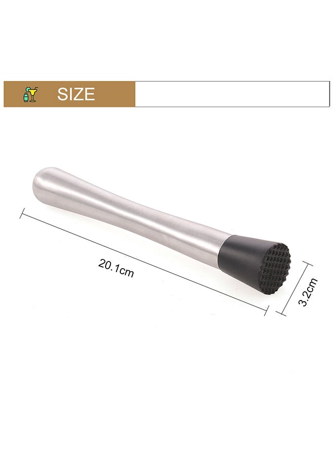 أداة خلط المشروبات من الستانلس ستيل فضي 20.30x3.30xسم - Image 2