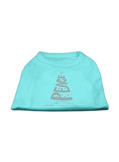 Peace Tree Printed T-Shirt Blue/White S