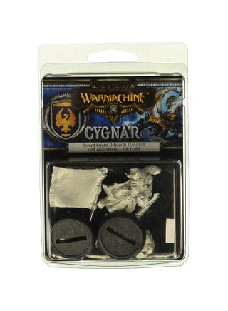 Warmachine : Cygnar Sword Knight Officer And Standard Unit Model Kit PIP31059 - v1581503988/N34394227A_1