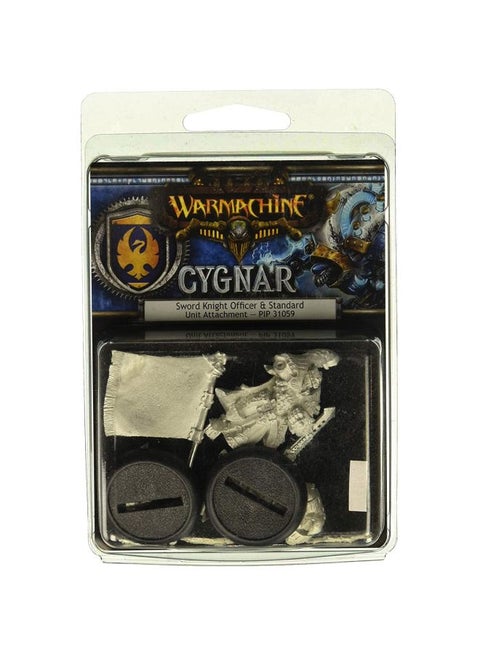 Warmachine : Cygnar Sword Knight Officer And Standard Unit Model Kit PIP31059