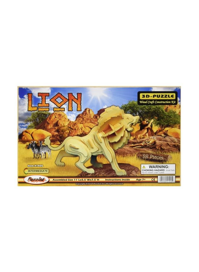 Puzzled 58-Piece Lion 3D Puzzle Set 1405 - Image 2