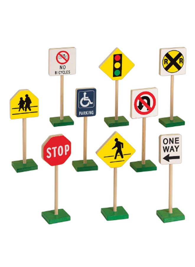 Guidecraft 13-Piece Traffic Signs Learning Block Play Set 13 x 7inch - Image 2