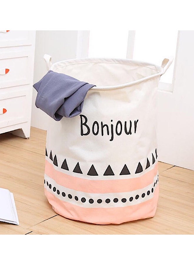 ديلز فور لس سلة غسيل بتصميم يحمل كلمة "Bonjour" متعدد الألوان Standard  - Image 3
