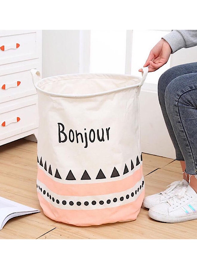 ديلز فور لس سلة غسيل بتصميم يحمل كلمة "Bonjour" متعدد الألوان Standard  - Image 2