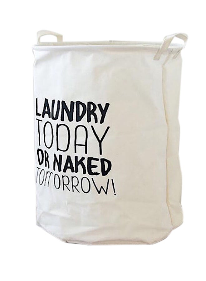 Deals for Less - Printed Laundry Basket White/Black Standard - Image 1
