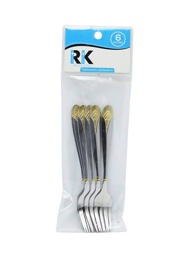 RK 6-Piece Fork Set Silver 14.5cm  - Image 1