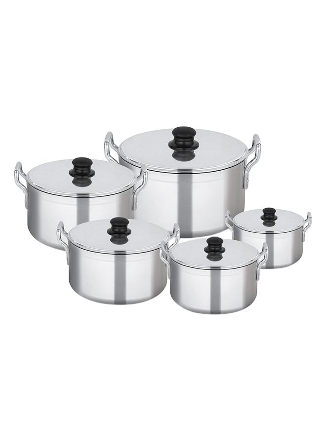 RK 5-Piece Cookware Set With Lid Silver 15centimeter - Image 1