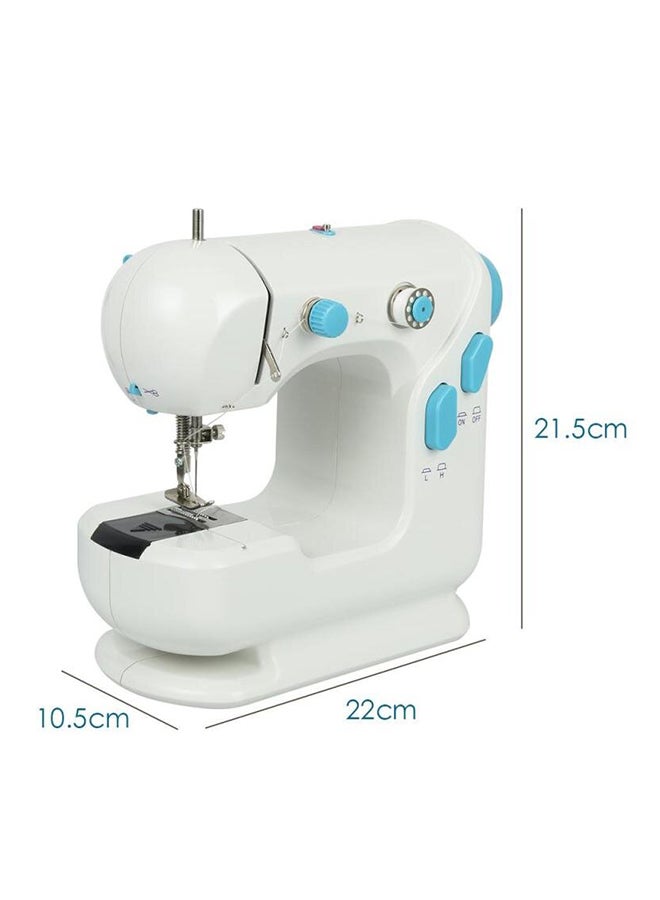 Decdeal Multifunctional Electric Sewing Machine With LED Light Foot Pedal YFSM-306 White/Blue - Image 2