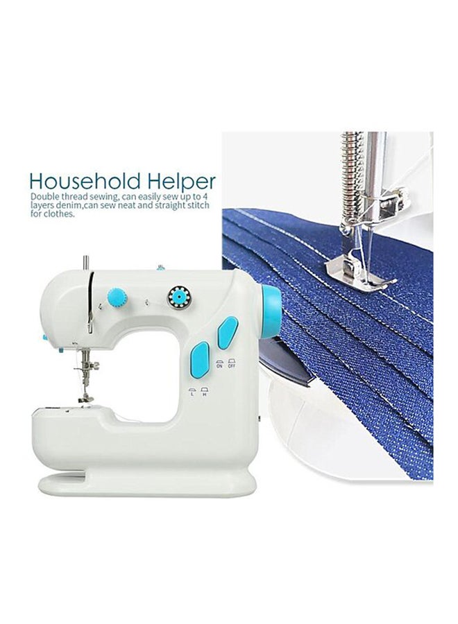 Decdeal Multifunctional Electric Sewing Machine With LED Light Foot Pedal YFSM-306 White/Blue - Image 3