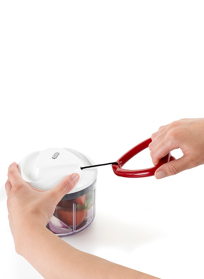 zyliss - Easy Pull Food Processor 0.7 L ZS-910015 White/Clear/Red - Image 1