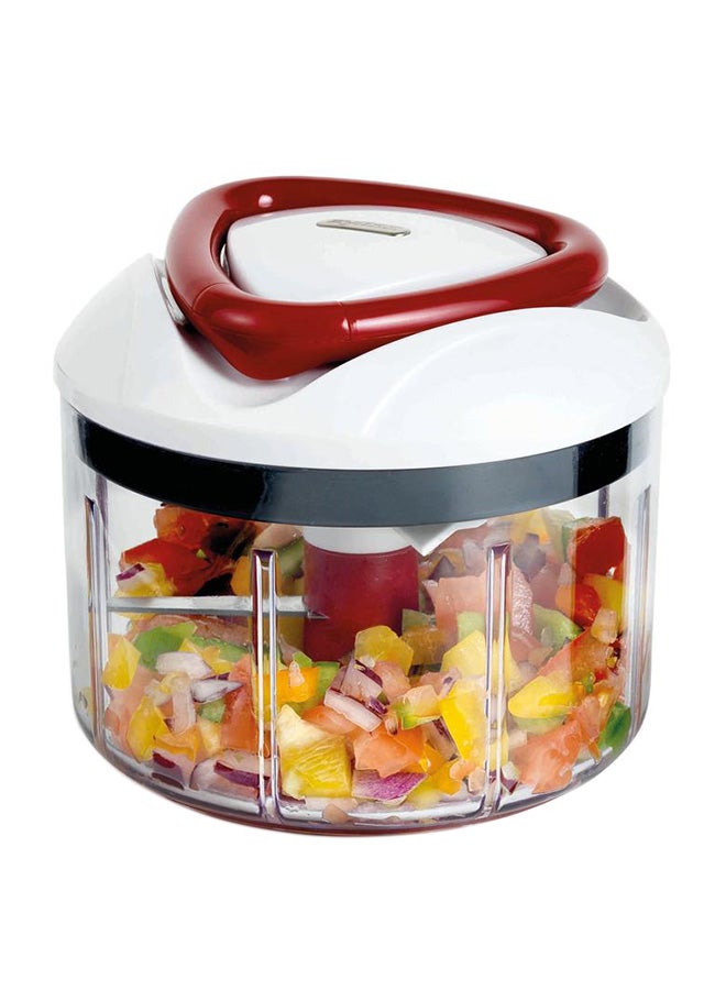 zyliss - Easy Pull Food Processor 0.7 L ZS-910015 White/Clear/Red - Image 1