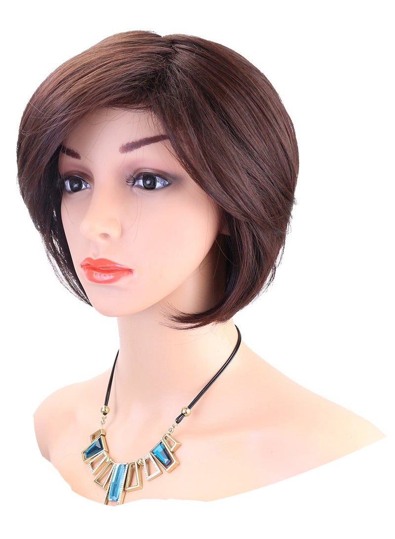 Short Bob Hair Wig With Bangs Brown - v1581582730/N33571287A_1