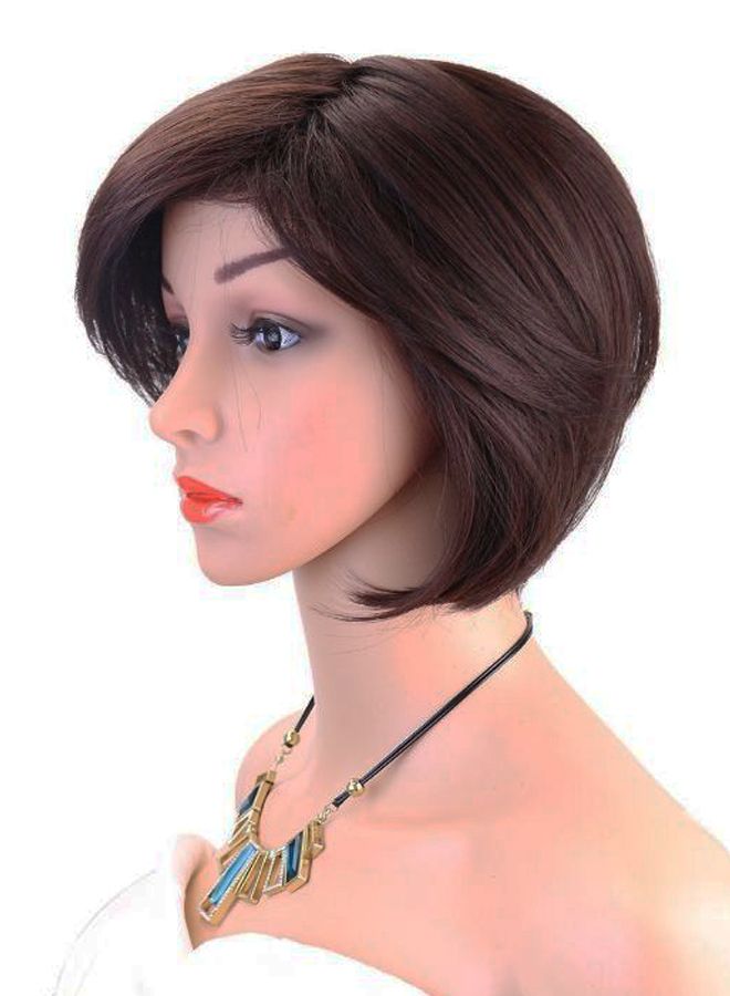 Short Bob Hair Wig With Bangs Brown - v1581582730/N33571287A_2