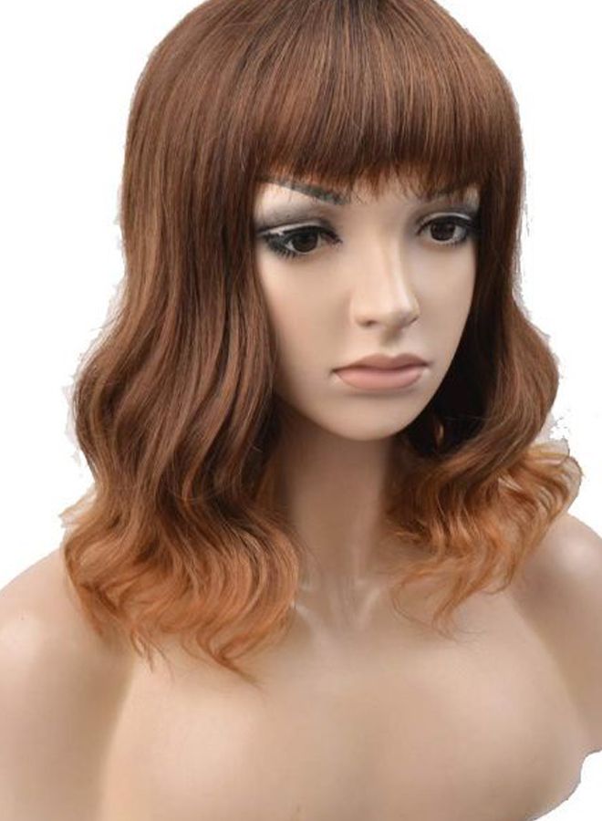 BERON Charming Synthetic Short Curly Hair Wig Brown  - Image 2