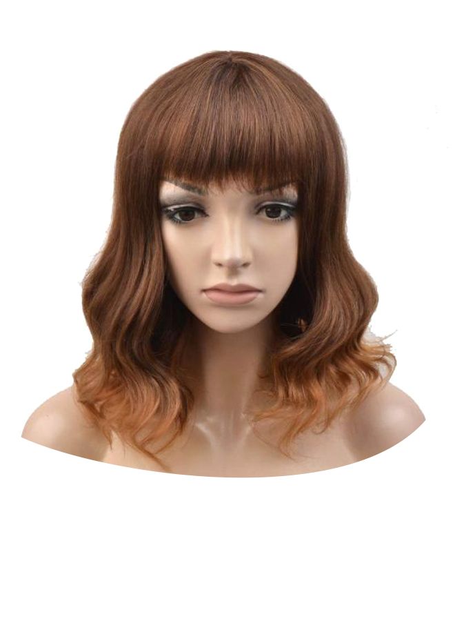 BERON Charming Synthetic Short Curly Hair Wig Brown  - Image 1