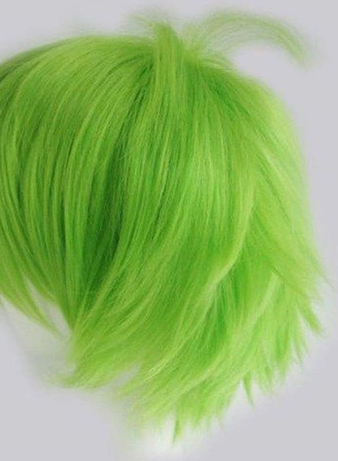 S-noilite - Lace Front Synthetic Short Straight Wig Green - Image 1