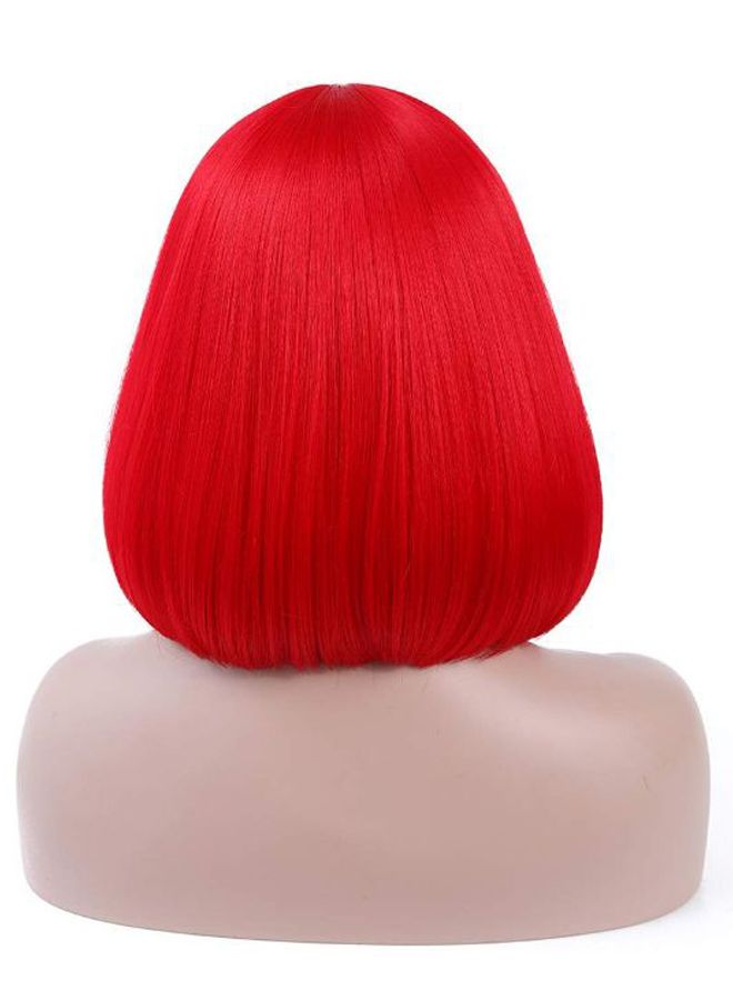روزا ستار شعر مستعار تنكري قصير وأملس أحمر 12بوصة - Image 3