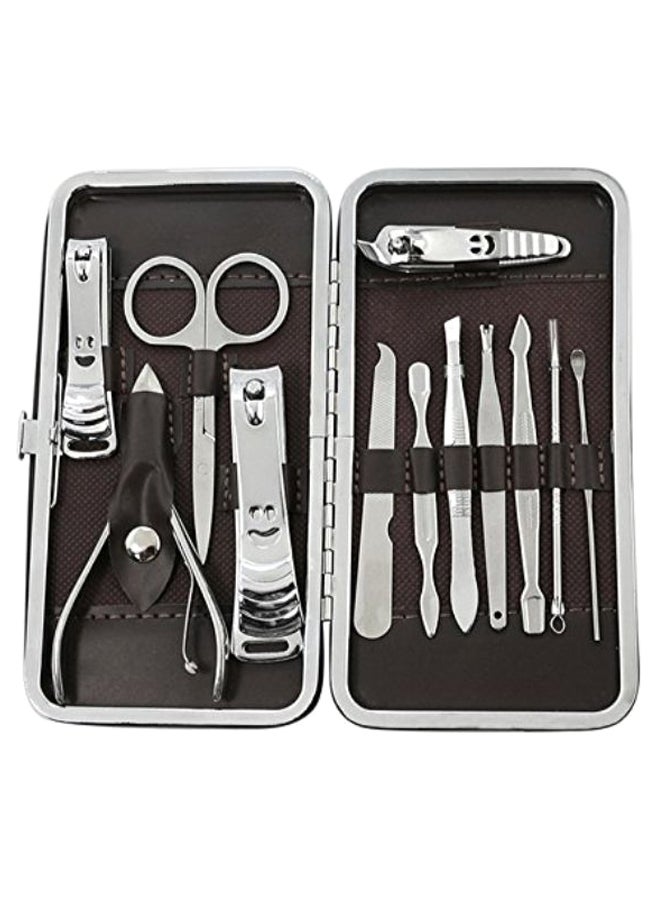 12-Piece Manicure And Pedicure Set Silver - Image 1