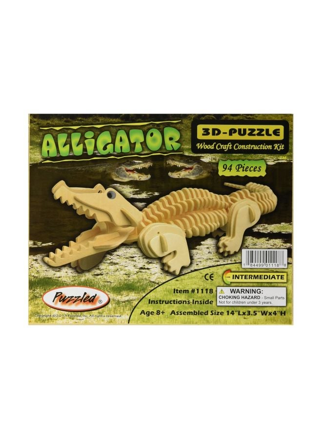 بازلد 94-Piece Alligator 3D Puzzle 1118 - Image 2