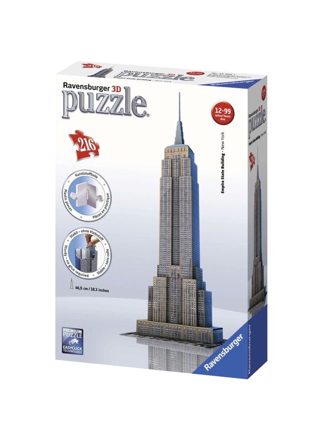 رافنسبورغر طقم بازل بتصميم مبني إمباير ستيت ثلاثي الأبعاد من 216 قطعة طراز 12553 - Image 1