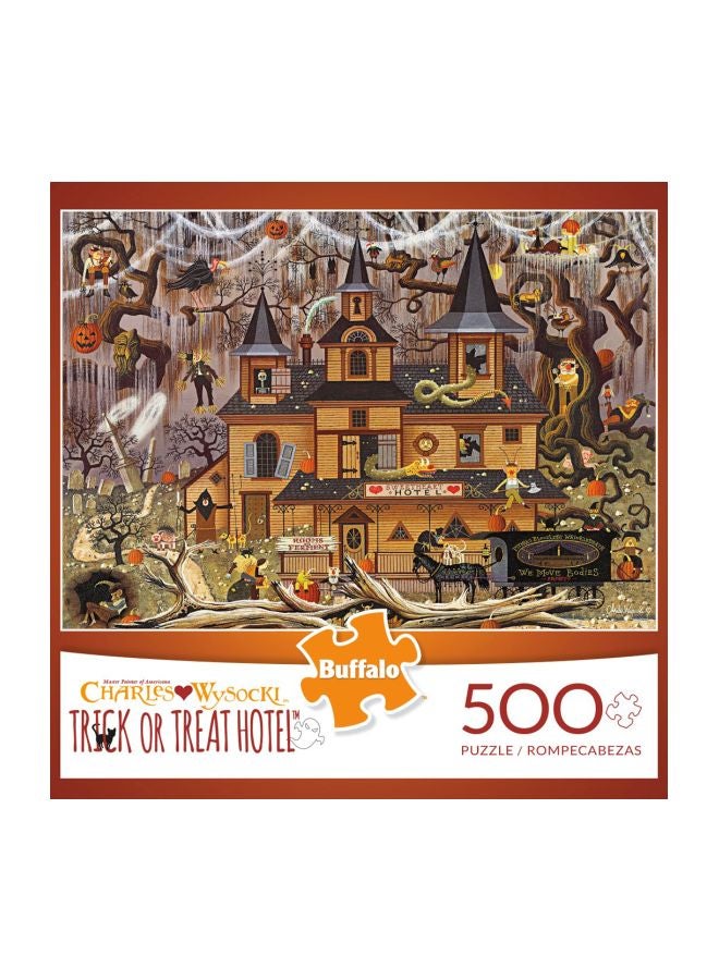 مجموعة أحجية تركيب الصور بتصميم "Trick Or Treat Hotel" من 500 قطعة طراز 3872
