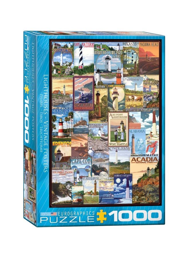 eurographics 1000-Piece Vintage Lighthouses Jigsaw Puzzle 6000-0779 - Image 1