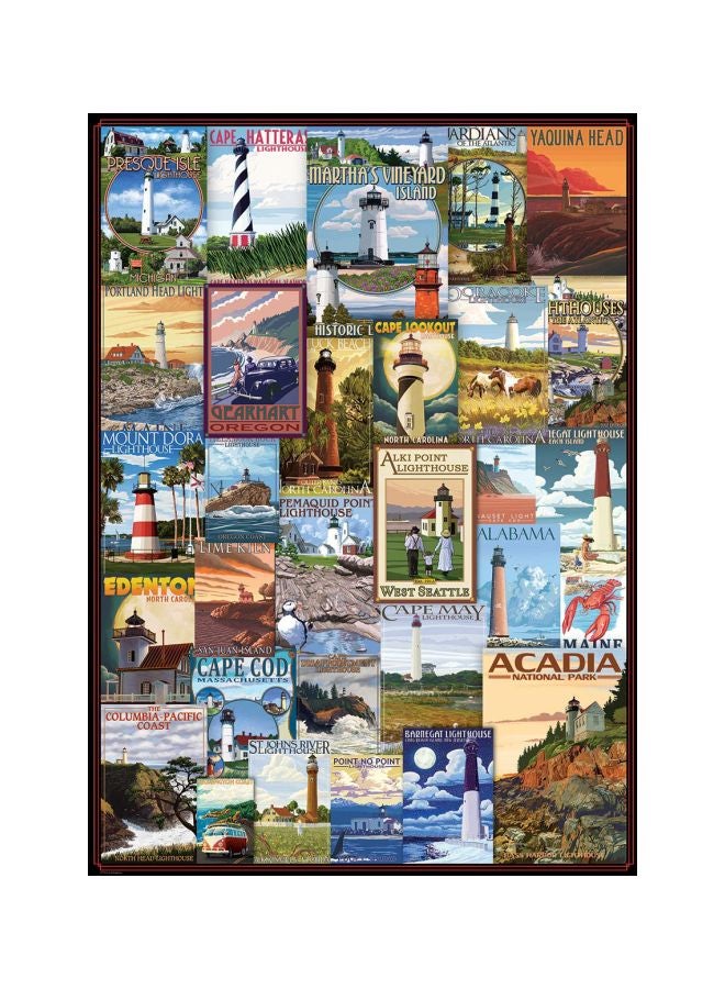 eurographics 1000-Piece Vintage Lighthouses Jigsaw Puzzle 6000-0779 - Image 2