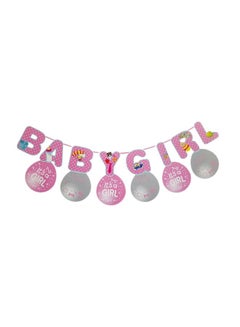 Generic 6-Piece Decorative Baby Shower Banner With Balloon Set 18inch 
