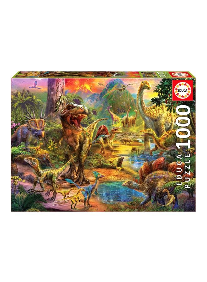 EDUCA 1000-Piece Land Of The Dinosaurs Jigsaw Puzzle Set 17655 - Image 1