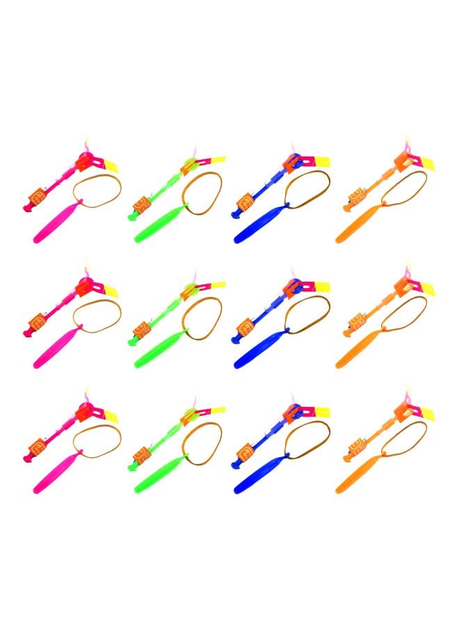 فلسيتي تويز طقم طائرة هليكوبتر Sling Shot Flare Arrow بإضاءة LED مكون من 12 قطعة طراز 6010  - Image 1