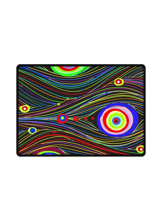 Stylizedd Peacock Eyes Designed Rubberized Mouse Pad Multicolour