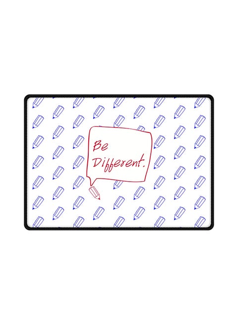 Be Different Printed Gaming Mouse Pad White