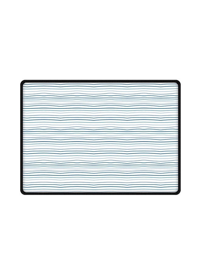 ستايلايزد لوحة ماوس بتصميم خطوط متعرجة أبيض