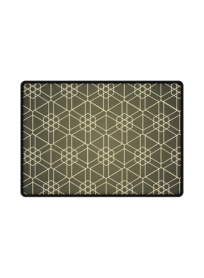 ستايلايزد لوحة ماوس مزينة بطبعة أشكال هندسية سداسية أخضر