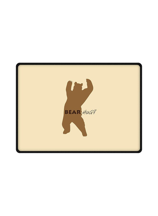 Stylizedd Bear Hug Printed Non-Slip Mouse Pad Beige