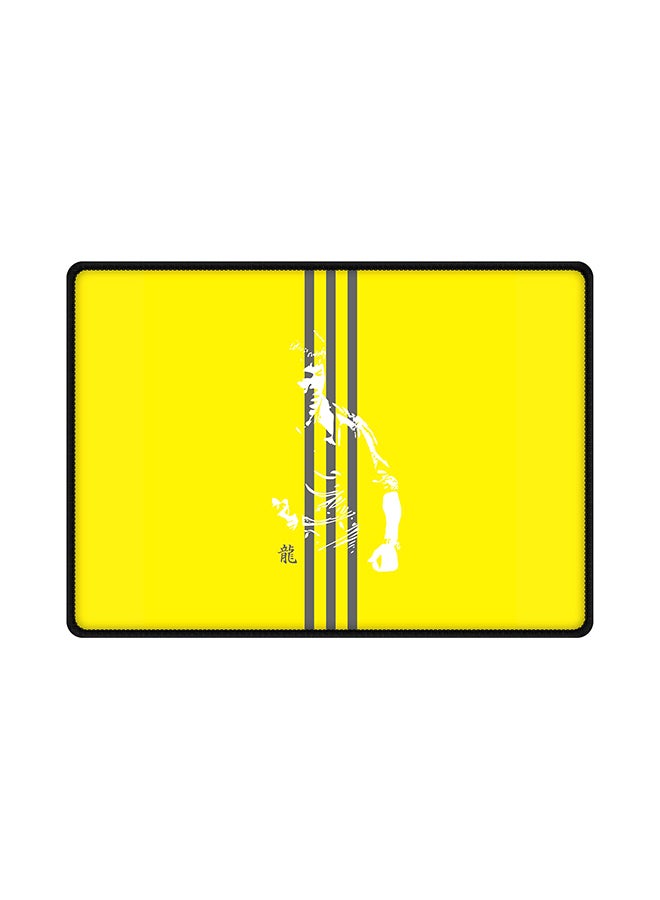 ستايلايزد لوحة ماوس مزينة بطبعة المقاتل بروس لي أصفر