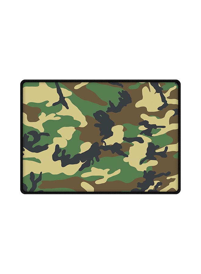 ستايلايزد لوحة ماوس بتصميم مموه بنمط الغابة مع قاعدة من المطاط مضادة للانزلاق متعدد الألوان