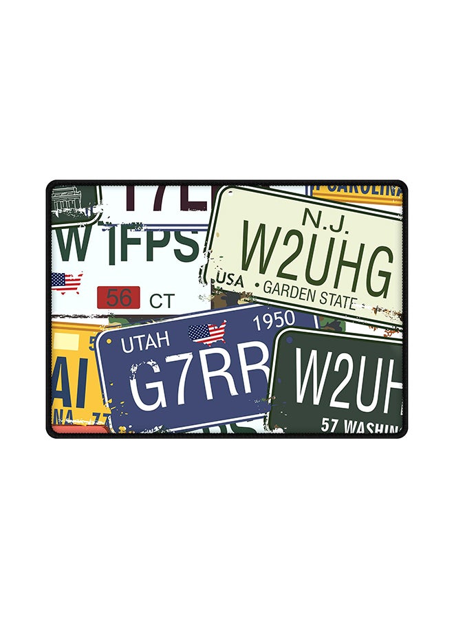 Stylizedd Number Plates Mouse Pad Multicolour 