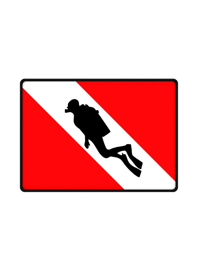 Stylizedd Diver Flag Mouse Pad With Non Slip Rubber Base Multicolour